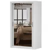 Schwebetürenschrank Kleiderschrank Schrank 120cm Weiß/Weiß Produktbild-Vorschau 2