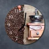 Glasuhr Wanduhr Küchenuhr Echt-Glas 30fi cm Kaffeemühle Produktbild-Vorschau 2