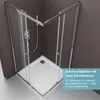 doporro Duschkabine 90x100 Dusche Schiebetür Eckeinstieg Produktbild-Vorschau 3