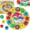 Vzdelávacie drevené triediace hodiny 18 cm + bloky Náhľad obrázku produktu 4