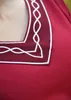 Mittelalterkleid Alvina, rot/natur mit Stickerei - Produktbild-Vorschau 8