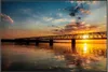 Wallario Wandbild Brücke bei Sonnenuntergang, Größe: 61 x Produktbild-Vorschau 1
