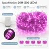 20M 200LEDs 8 Modes Fairy Lights Power LED Christmas Fairy Podgląd zdjęcia produktu 2