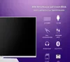A television screen is shown on the left, with icons and text describing its various connection ports on the right, set against a purple gradient background. Produktbild-Vorschau