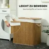 HOMCOM Bambus Wäschekorb mit Deckel Herausnehmbarer Produktbild-Vorschau 5