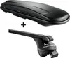 VDP Skibox schwarz Juxt 400 lit + Relingträger kompatibel Produktbild-Vorschau 1