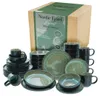 CreaTable Nordic Fjord Green Kombiservice 30-tlg Steinzeug Produktbild-Vorschau 1