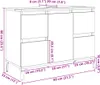vidaXL Skříňka pod umyvadlo betonová šedá 80x33x60 cm Náhled obrázku produktu 8