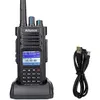 A digital radio and its charging cable are displayed on a white background. Produktbild-Vorschau