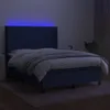 Boxspringbett mit Matratze & LED Blau 140x190 cm Stoff Produktbild-Vorschau 3