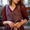 Dirndlbluse Ahorntal bordeaux 34 Produktbild-Vorschau 2