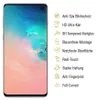 A smartphone screen protector with feature callouts. Produktbild-Vorschau