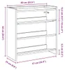 vidaXL Stojak na buty szary Sonoma 60x25x62 cm Materiał Podgląd zdjęcia produktu 8