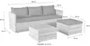 LC Garden »Loungino« Gartenset Lounge mit Tisch + Hocker Produktbild-Vorschau 7