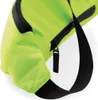 A close-up view of a lime green fanny pack with a black zipper and strap. Anteprima dell’immagine prodotto