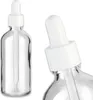 5x Farblose Glasflasche 100 ml mit weißer Pipette Produktbild-Vorschau 2