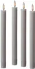 LED Stabkerzen LISA - Echtwachs - mit Ladestation - inkl. Fernbedienung - H: 25cm - weiß - 4er Set Produktbild-Vorschau