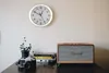 Cloxon Funkwanduhr 30 cm Wanduhr silber Funkuhr Wand Produktbild-Vorschau 5
