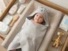 Kinderhandtuch mit Kapuze KODA 75x75, grau Produktbild-Vorschau 4