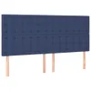 vidaXL LED Kopfteil Blau 180x5x118/128 cm Stoff Produktbild-Vorschau 4