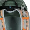 Close-up view of the top section of a backpack, showing the hydration system. Produktbild-Vorschau