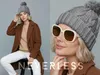 Damen Strickmütze mit Fleecefutter und Kunstfell Bommel Produktbild-Vorschau 6