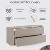 RODAN | Mobile da bagno - 120 CM - Beige Mat - MDF - 2 Anteprima dell’immagine prodotto 3