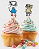 Topper decorativi per torte cupcakes gattino compleanno 7 Anteprima dell’immagine prodotto 2