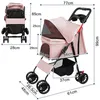 Klappbar Hundewagen 2 in 1 Hundebuggy Bis 20kg,Pet Stroller Produktbild-Vorschau 7