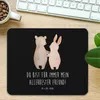 Mr. & Mrs. Panda Mauspad Bär und Hase Umarmen - Schwarz - Produktbild-Vorschau 2