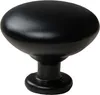 Elegante schwarze Möbelknöpfe aus Aluminium, rund, matt, Produktbild-Vorschau 1