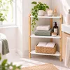 Relaxdays Eckregal, HxBxT: 60 x 46 x 25 cm, 3 Ablagen, Produktbild-Vorschau 2