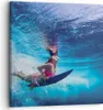 Bild auf Leinwand - Leinwandbild - Einteilig - Surfen Frau Produktbild-Vorschau 1