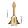 Handglocke,Tischglocke Messing mit Holzgriff 11*11*18cm Produktbild-Vorschau 2