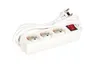 Gniazdo 3-gniazdkowe z wyłącznikiem - kabel 1,5 m - białe - Podgląd zdjęcia produktu 1