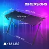 Herní stůl XMTECH černý s RGB LED, karbonová deska, 140cm Náhled obrázku produktu 2