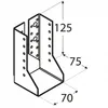 Geschlossener Balkenschuh WBZ 21, 70x125 - Packung mit 1 Produktbild-Vorschau 5