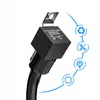 A close-up of a black automotive relay with a silver mounting bracket, against a white background. Blue graphic elements with icons are overlaid on the right side. Produktbild-Vorschau