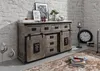 MASSIVMOEBEL24 | Buffet 150x45 Manguier laqué Gris RAILWAY Voir les images du produit 3