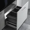 Poubelle Hailo 10000227 Triple XL 800 28/28/18 litres gris Voir les images du produit 2