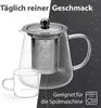 T24 Teekanne Glas mit Siebeinsatz Edelstahl – Produktbild-Vorschau 3