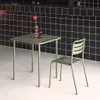 sweeek - Gartentisch aus Stahl 2 Plätze - Khaki Produktbild-Vorschau 4