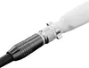 A close-up shot of a coaxial cable connector with a white heat shrink tube. Produktbild-Vorschau
