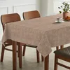 Tischdecke Melliert Hellbraun 160x140cm Schnittkante, Ansicht 2 Produktbild-Vorschau