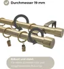 LOFT 240 cm Doppelte Gardinenstange 19 mm aus Metall mit Produktbild-Vorschau 3