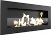 Wandkamin Bioethanol DELTA2 SLIM mit Verglasung set Produktbild-Vorschau 1