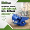 Schraubstock parallel 360° drehbar mit Amboss für Werkbank Produktbild-Vorschau 6