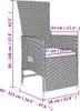 vidaXL 3-tlg. Garten-Essgruppe mit Kissen Beige Poly Rattan Produktbild-Vorschau 7
