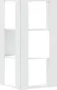 A white corner bookshelf with three shelves against a white background. Anteprima dell’immagine prodotto