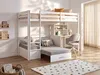 Hochbett 90 x 200 cm mit Schreibtisch, Schlafsofa und Produktbild-Vorschau 2